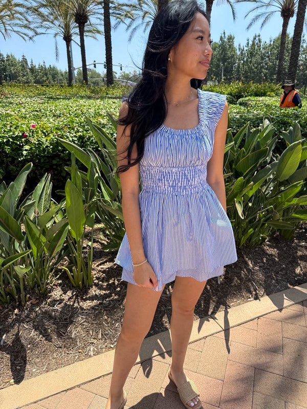 Playful Stripes Romper Dress