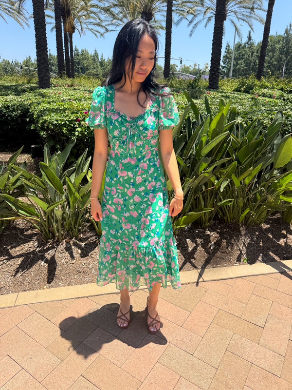 Alexia Green Floral Dress