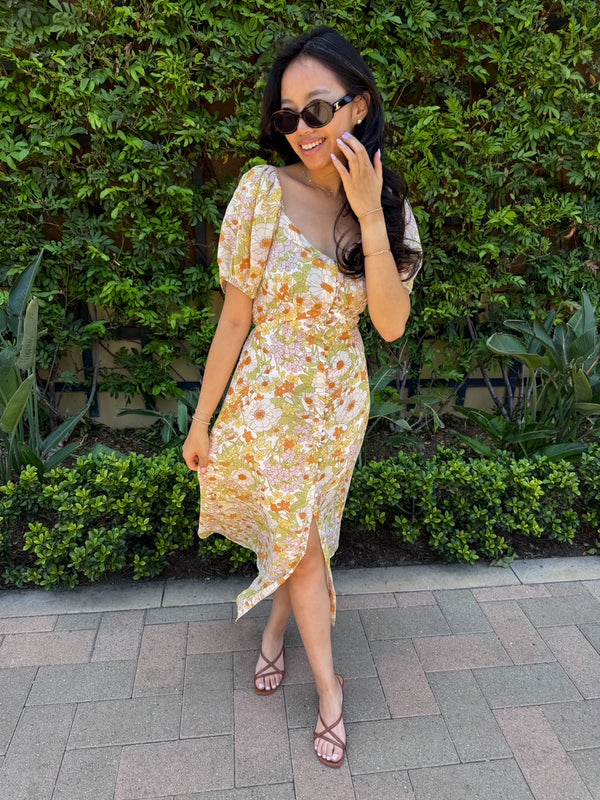 Dahlia Floral Midi Dress