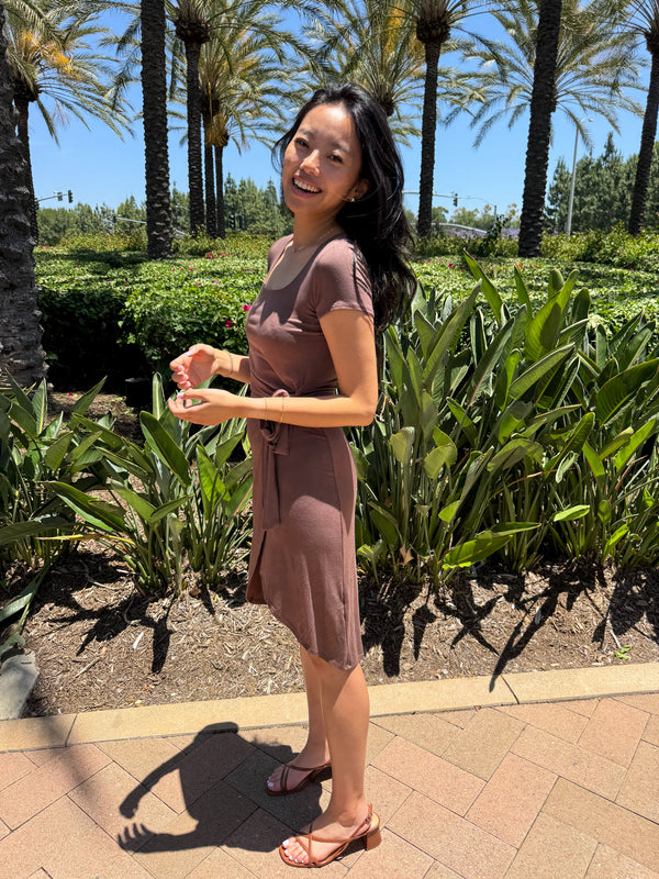 Rayne Short Sleeve Wrap Midi Dress