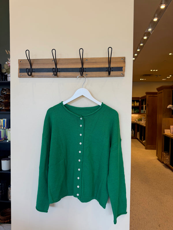 Slow Down Button-Up Long Sleeve Knit Cardigan